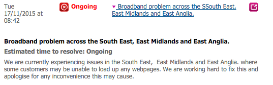 Finally got to see broadband status